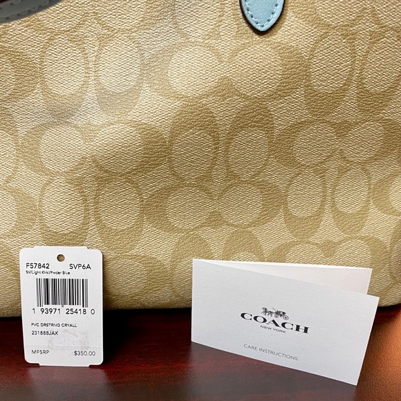 Coach Drawstring Carryall Tote Signature Canvas - Picture 7 of 16